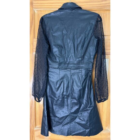 tractrBlu Dress Black Size SM Fun See Through Sleeves - Picture 2 of 6